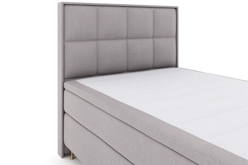 Select No 5 Komplett Sängpaket 140x200 Fast Watergel - Ljusgrå/Guld - Products - Möbler - Säng - Kontinentalsäng