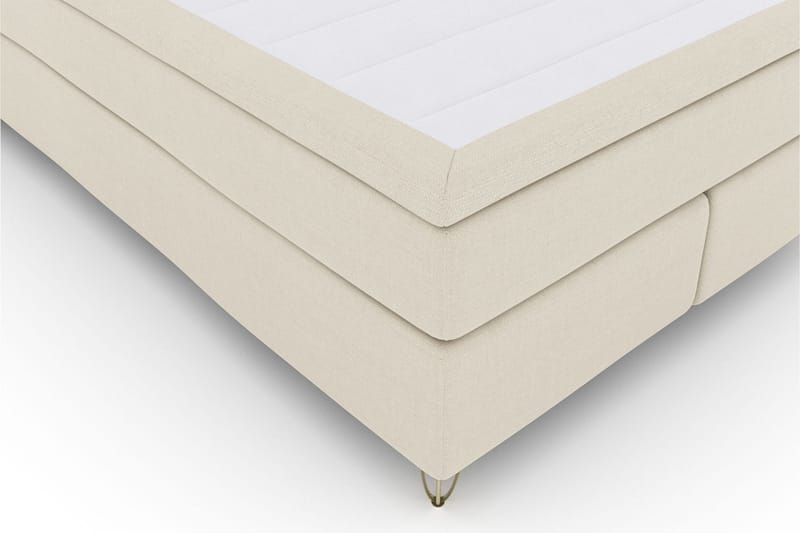 Select No 5 Komplett Sängpaket 160x200 Fast/Medium Latex - Beige/Metall V-form - Products - Möbler - Säng - Kontinentalsäng
