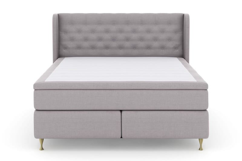 Select No 5 Komplett Sängpaket 160x200 Medium Latex, Ljusgrå/Guld