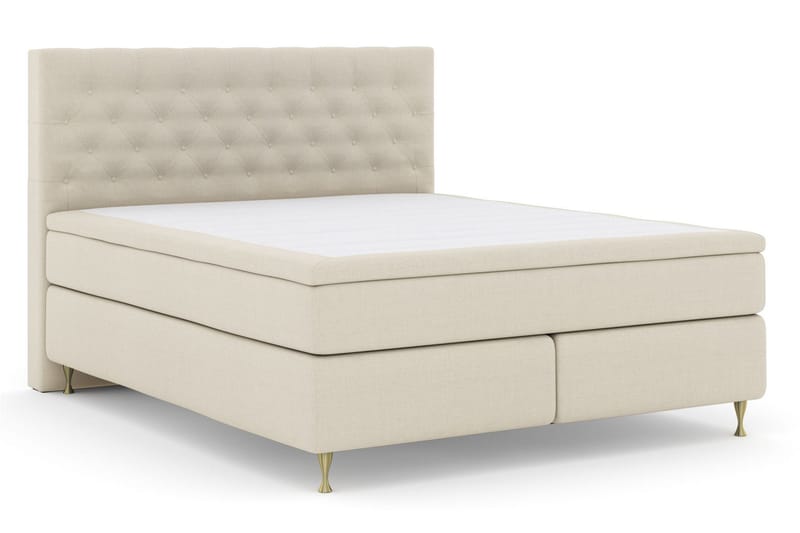 Select No 5 Komplett Sängpaket 210x210 Fast Latex - Beige/Guld - Products - Möbler - Säng - Kontinentalsäng