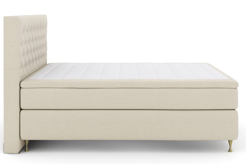 Select No 5 Komplett Sängpaket 210x210 Fast Latex, Beige/Guld