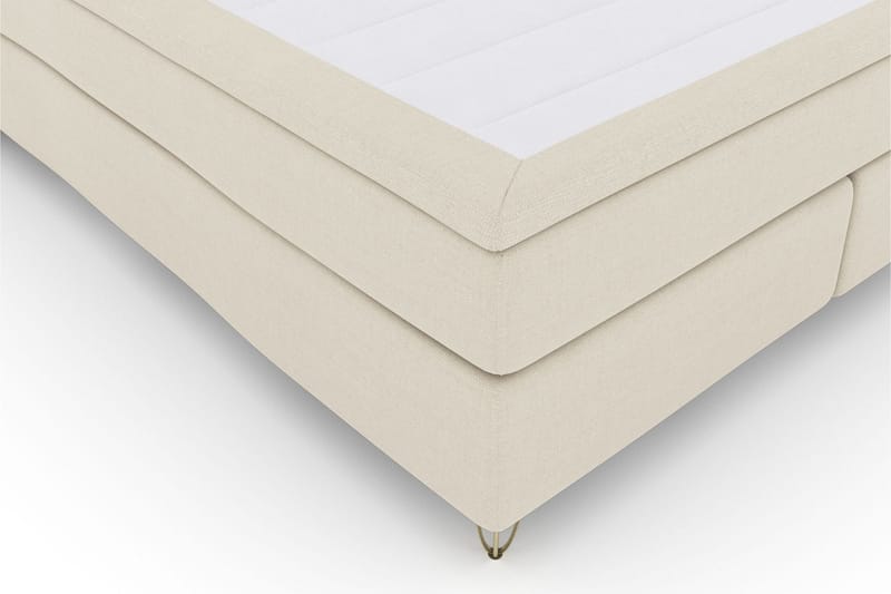 Select No 5 Komplett Sängpaket 210x210 Fast Latex - Beige/Metall V-form - Products - Möbler - Säng - Kontinentalsäng