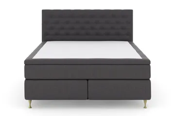 Select No 5 Komplett Sängpaket 210x210 Fast Latex - Mörkgrå/Guld - Products - Möbler - Säng - Kontinentalsäng
