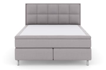 Select No 5 Komplett Sängpaket 210x210 Fast Watergel - Ljusgrå/Metall - Products - Möbler - Säng - Kontinentalsäng