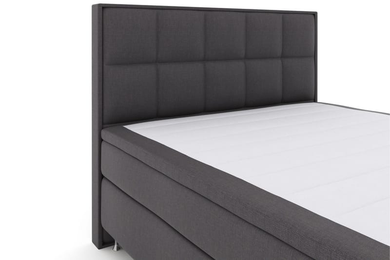 Select No 5 Komplett Sängpaket 210x210 Fast/Medium Latex - Mörkgrå/Silver - Products - Möbler - Säng - Kontinentalsäng