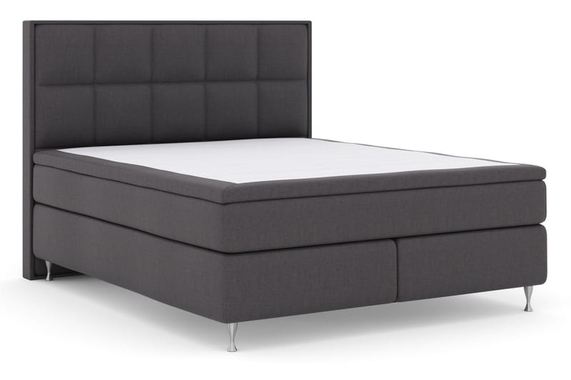Select No 5 Komplett Sängpaket 210x210 Fast/Medium Latex - Mörkgrå/Silver - Products - Möbler - Säng - Kontinentalsäng