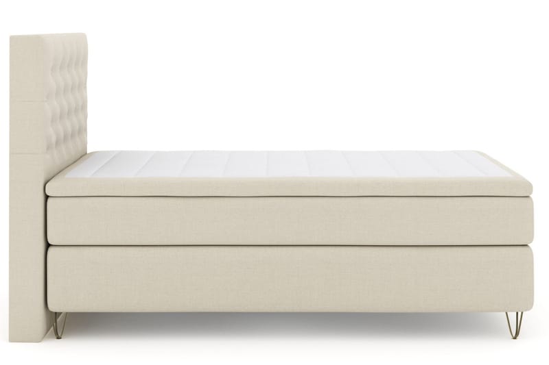 Select No 5 Kontinentalsäng 120x200 Medium Watergel - Beige/Metall V-Form - Products - Möbler - Säng - Enkelsäng