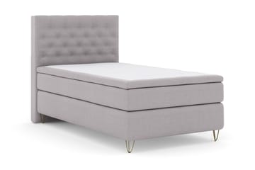 Select No 5 Kontinentalsäng 120x200 Medium Watergel - Ljusgrå/Metall V-Form - Products - Möbler - Säng - Enkelsäng