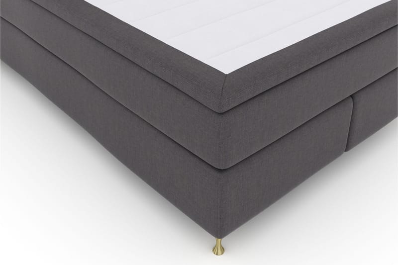 Select No 5 Kontinentalsäng 140x200 Fast/Medium Latex - Mörkgrå/Guld - Products - Möbler - Säng - Kontinentalsäng