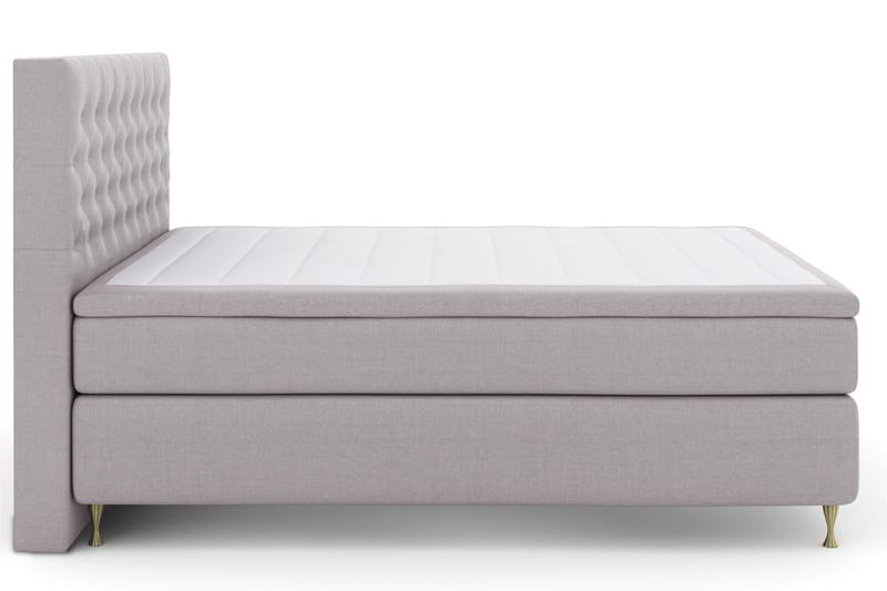 Select No 5 Kontinentalsäng 160x200 Fast Latex - Ljusgrå/Guld - Products - Möbler - Säng - Kontinentalsäng