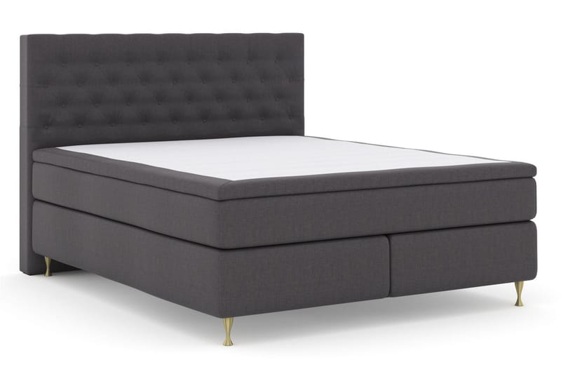 Select No 5 Kontinentalsäng 160x200 Fast Watergel - Mörkgrå/Guld - Products - Möbler - Säng - Kontinentalsäng