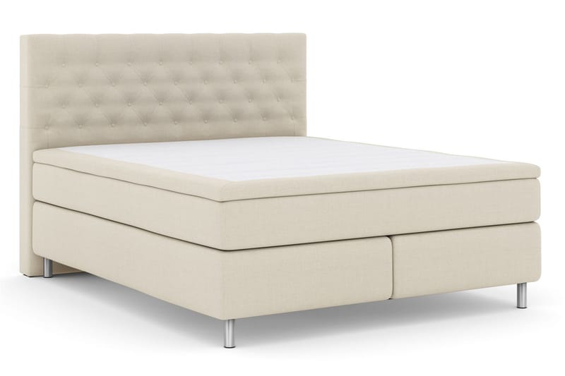 Select No 5 Kontinentalsäng 180x200 Fast/Medium Latex - Beige/Metall - Products - Möbler - Säng - Kontinentalsäng