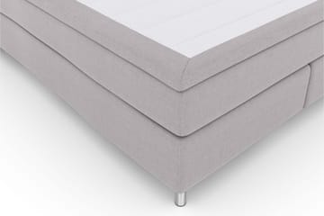 Select No 5 Kontinentalsäng 180x200 Fast/Medium Latex - Ljusgrå/Metall - Products - Möbler - Säng - Kontinentalsäng