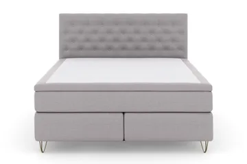 Select No 5 Kontinentalsäng 180x200 Medium Watergel - Ljusgrå/Metall V-Form - Products - Möbler - Säng - Kontinentalsäng