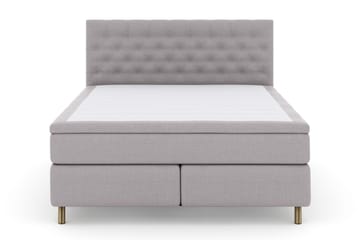 Select No 5 Kontinentalsäng 210x210 Medium Watergel - Ljusgrå/Koppar - Products - Möbler - Säng - Kontinentalsäng