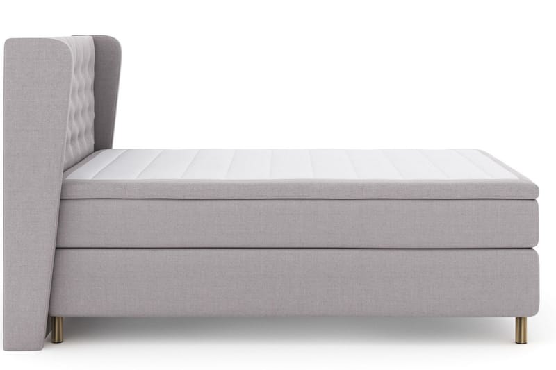 Select No 6 Komplett Sängpaket 140x200 Fast Memory/Pocket - Ljusgrå/Koppar - Products - Möbler - Säng - Kontinentalsäng