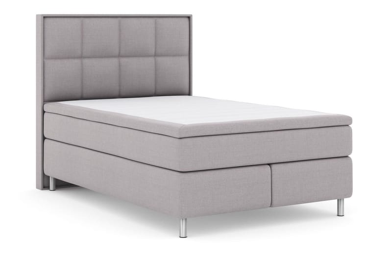 Select No 6 Komplett Sängpaket 140x200 F/M Memory/Pocket - Ljusgrå/Metall - Products - Möbler - Säng - Kontinentalsäng