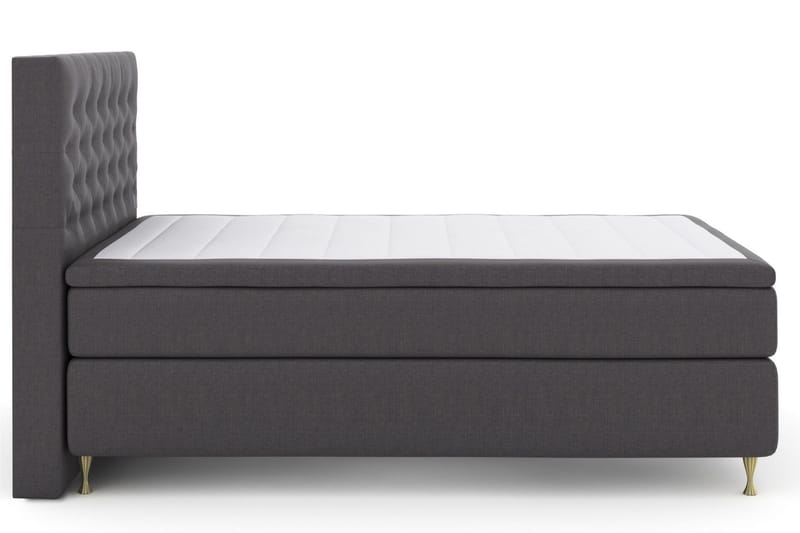 Select No 6 Komplett Sängpaket 140x200 F/M Memory/Pocket - Mörkgrå/Guld - Products - Möbler - Säng - Kontinentalsäng