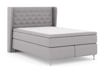 Select No 6 Komplett Sängpaket 140x200 Medium Latex/Memory - Ljusgrå/Silver - Products - Möbler - Säng - Kontinentalsäng