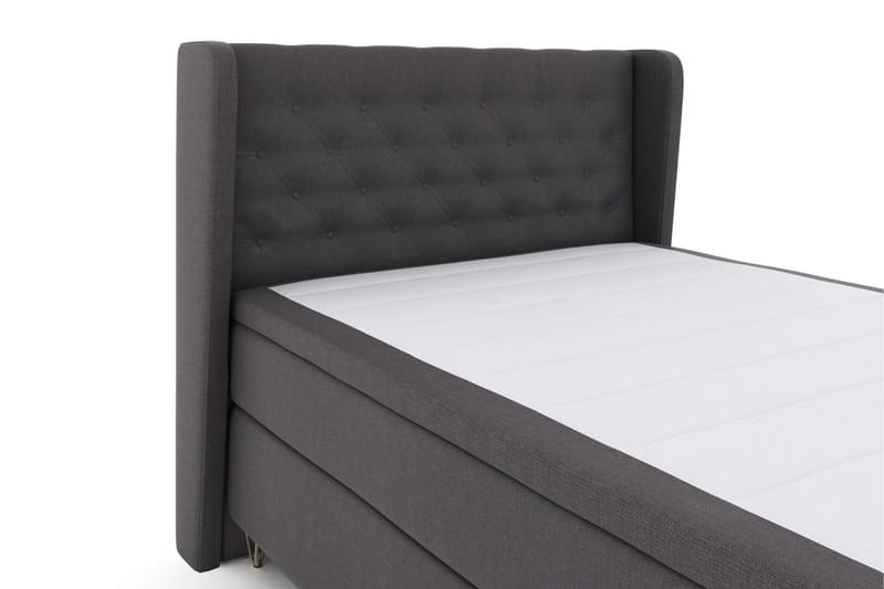 Select No 6 Komplett Sängpaket 140x200 Medium Memory/Pocket - Mörkgrå/Metall V-form - Products - Möbler - Säng - Kontinentalsäng