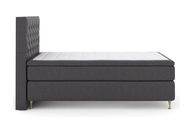 Select No 6 Kontinentalsäng 120x200 Fast Watergel - Mörkgrå - Products - Möbler - Säng - Enkelsäng