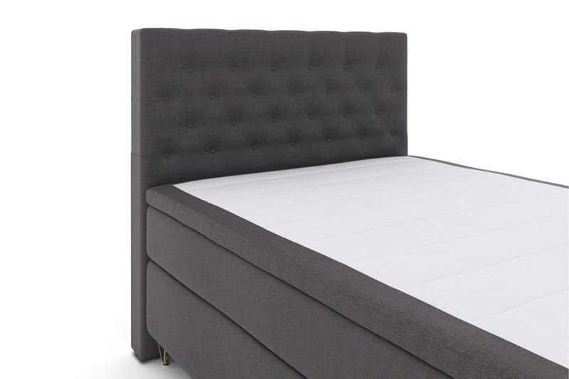 Select No 6 Kontinentalsäng 140x200 Fast Memory/Pocket - Mörkgrå/Metall V-Form - Products - Möbler - Säng - Kontinentalsäng