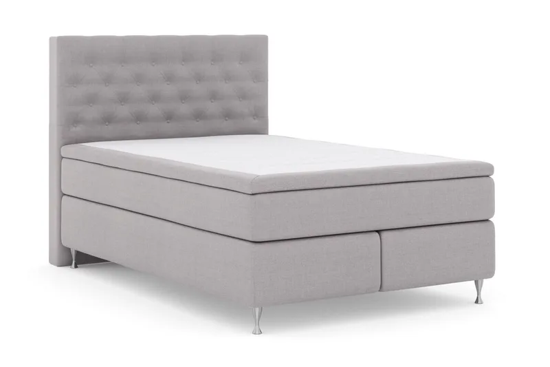 Select No 6 Kontinentalsäng 140x200 Fast/Medium Watergel - Ljusgrå/Silver - Products - Möbler - Säng - Kontinentalsäng