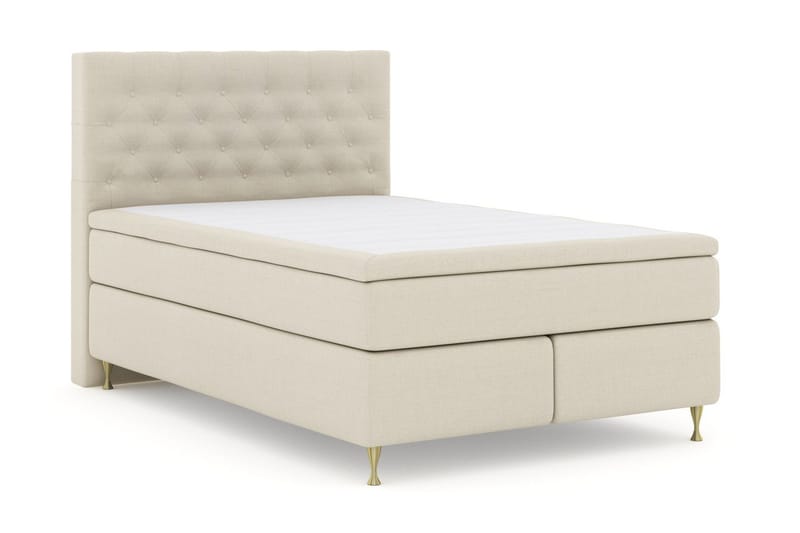 Select No 6 Kontinentalsäng 140x200 Medium Memory/Pocket - Beige/Guld - Products - Möbler - Säng - Kontinentalsäng