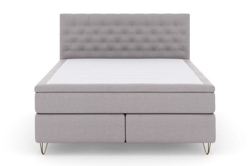 Select No 6 Kontinentalsäng 160x200 Fast Watergel - Ljusgrå/Metall V-Form - Products - Möbler - Säng - Kontinentalsäng