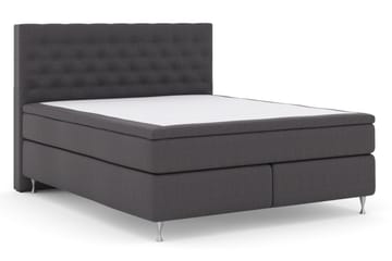 Select No 6 Kontinentalsäng 180x200 Fast/Medium Watergel - Mörkgrå/Silver - Products - Möbler - Säng - Kontinentalsäng