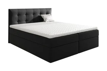 Skaftå Kontinentalsäng 200x200 cm, Svart/Vit