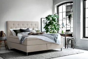 Smögen Kontinentalsäng 150x200 cm - Beige - Products - Möbler - Säng - Kontinentalsäng