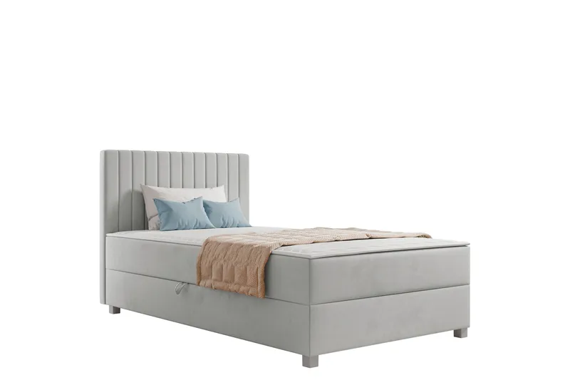 Veyran Sängpaket Kontinentalsäng med Förvaring 120x200 cm, Grå