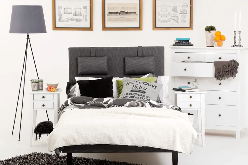 Viken Bas Ramsäng 120x200 Ancona - Ancona Grå - Products - Möbler - Säng - Enkelsäng