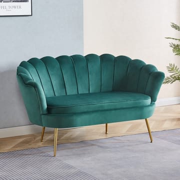 2-sits soffa grön/mässing - Kingsley - Grön - Products - Möbler - Soffa - Sammetssoffa