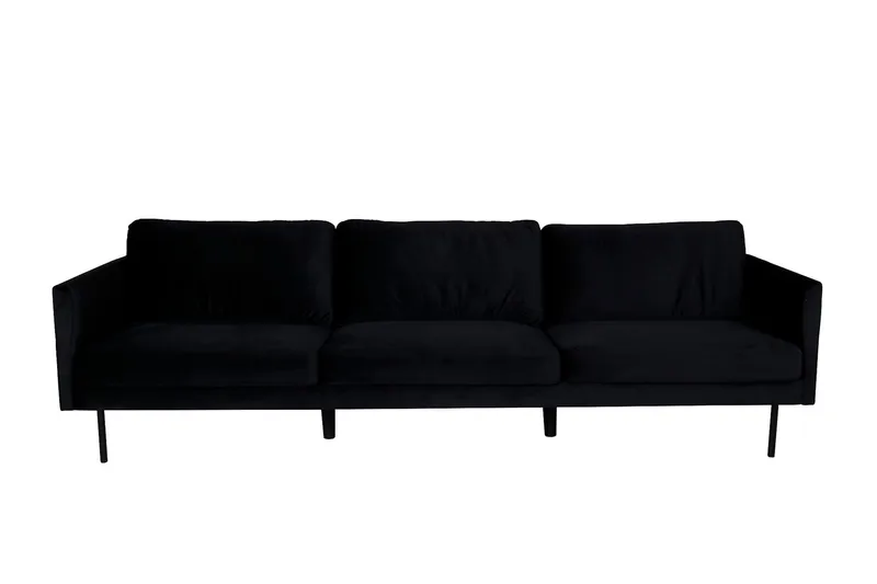 Zoom 3-sits soffa, Svart