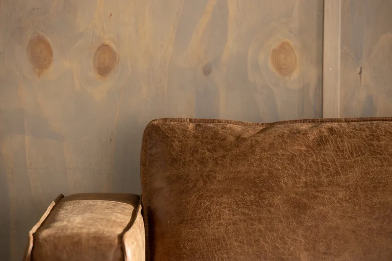 Akron 3-sits Soffa Bondedläder - Brun - Products - Möbler - Soffa - Skinnsoffa