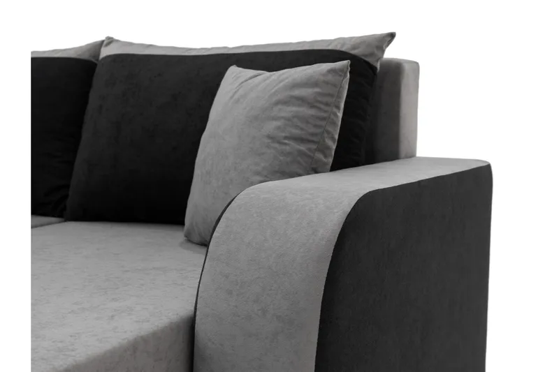 Alvared Soffa Dubbeldivan 4-sits - Svart/Grön - Products - Möbler - Soffa - U-soffa