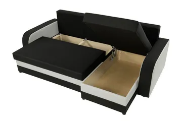 Alvared 3-sits Hörnbäddsoffa Universal - Grå/Röd - Products - Möbler - Soffa - Bäddsoffa - Bäddsoffa divan