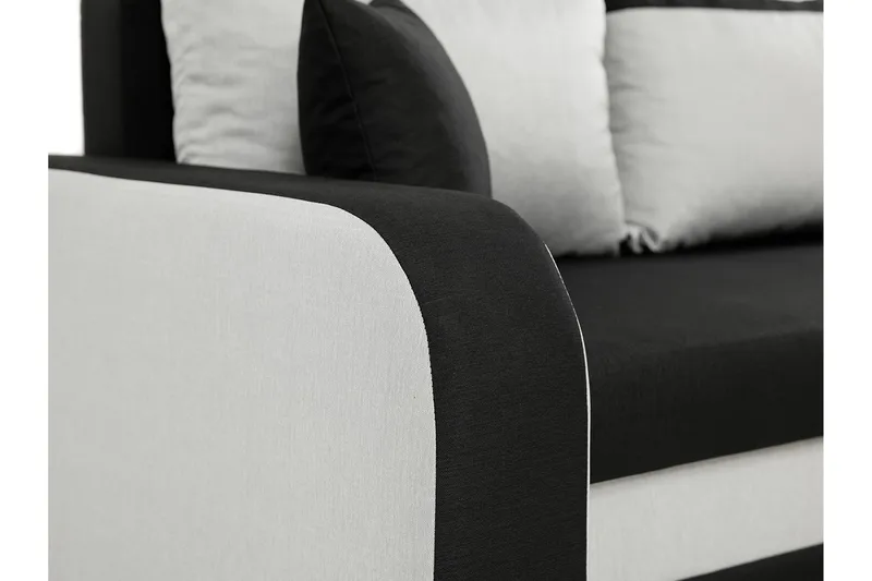 Alvared 3-sits Hörnbäddsoffa Universal - Grå/Vit - Products - Möbler - Soffa - Bäddsoffa - Bäddsoffa divan