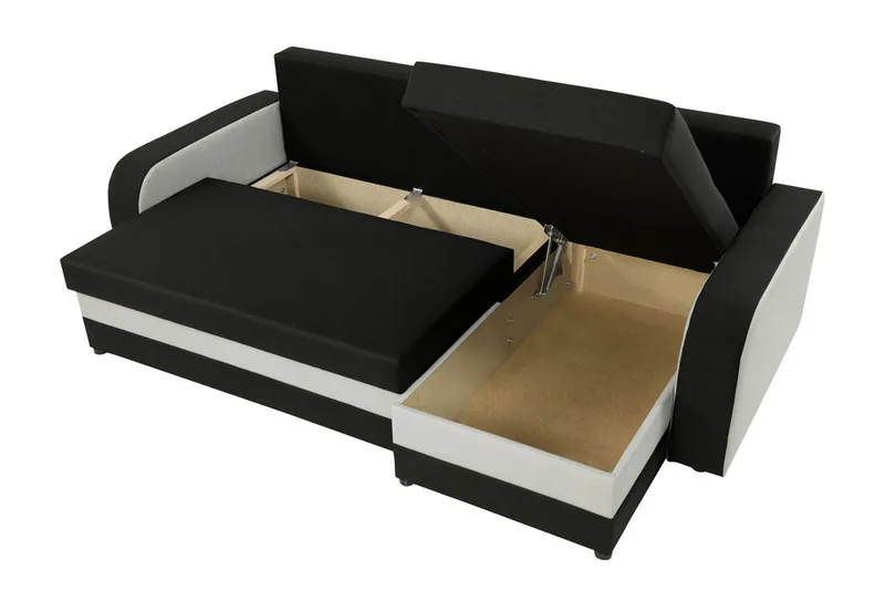 Alvared 3-sits Hörnbäddsoffa Universal - Vit/Röd - Products - Möbler - Soffa - Bäddsoffa - Bäddsoffa divan