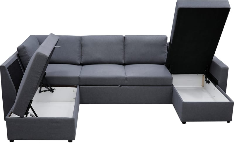 Bäddsoffa Dream U-form - Mörkgrå - Products - Möbler - Soffa - Bäddsoffa - U bäddsoffa