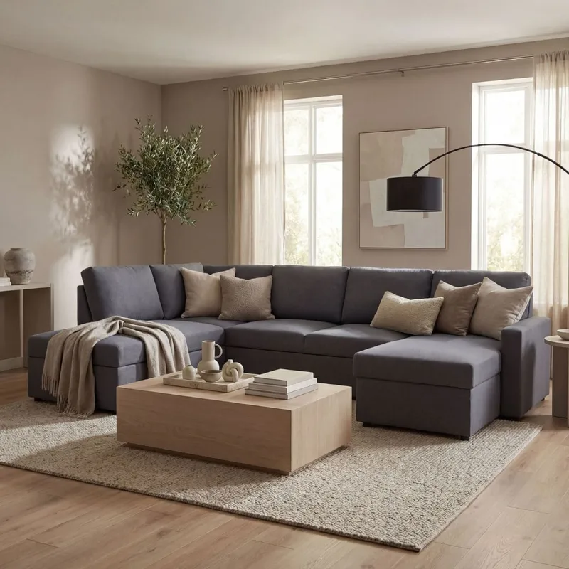 Bäddsoffa Dream U-form - Mörkgrå - Products - Möbler - Soffa - Bäddsoffa - U bäddsoffa