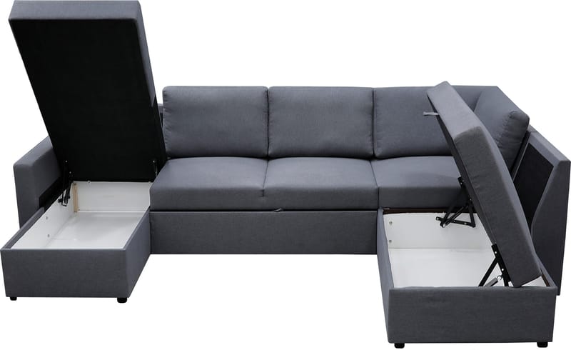 Bäddsoffa Dream U-form - Mörkgrå - Products - Möbler - Soffa - Bäddsoffa - U bäddsoffa
