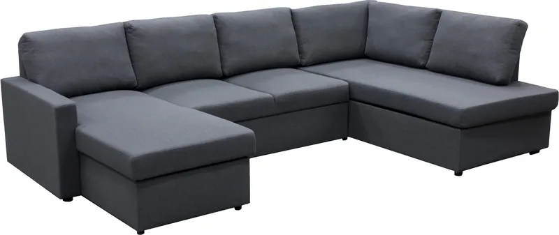 Bäddsoffa Tärnö U-modell, Mörkgrå