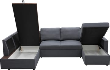 Bäddsoffa Tärnö U-modell - Mörkgrå - Products - Möbler - Soffa - Bäddsoffa - Bäddsoffa divan