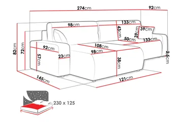 Barile Bäddsoffa med Divan 3-sits i Plysch - Beige - Products - Möbler - Soffa - Bäddsoffa - Bäddsoffa divan