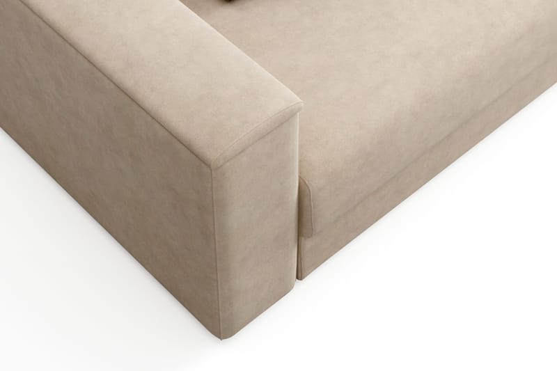 Bergen Extra djup 3-sits Bäddsoffa med Bäddmadrass i Memoryskum och Tvättbar klädsel - Beige - Products - Möbler - Soffa - Bäddsoffa - 3 sits bäddsoffa