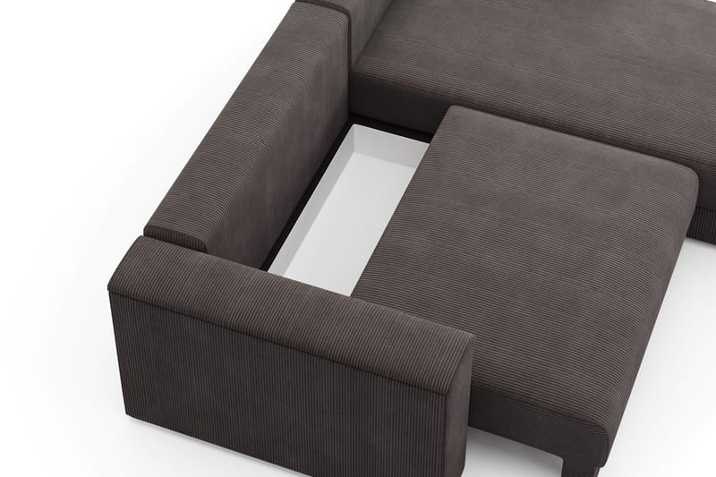 Bergen Extra djup 3-sits Bäddsoffa med Divan och Bäddmadrass i Memoryskum och Tvättbar klädsel - Taupe - Products - Möbler - Soffa - Bäddsoffa - Bäddsoffa divan