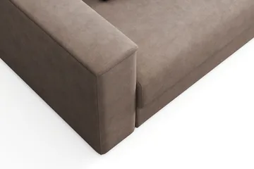 Bergen Extra djup 3-sits Bäddsoffa med Divan och Bäddmadrass i Polyesterskum Vändbar Sommar- & Vintersida och Tvättbar klädsel - Beige Tyg - Products - Möbler - Soffa - Bäddsoffa - Bäddsoffa divan